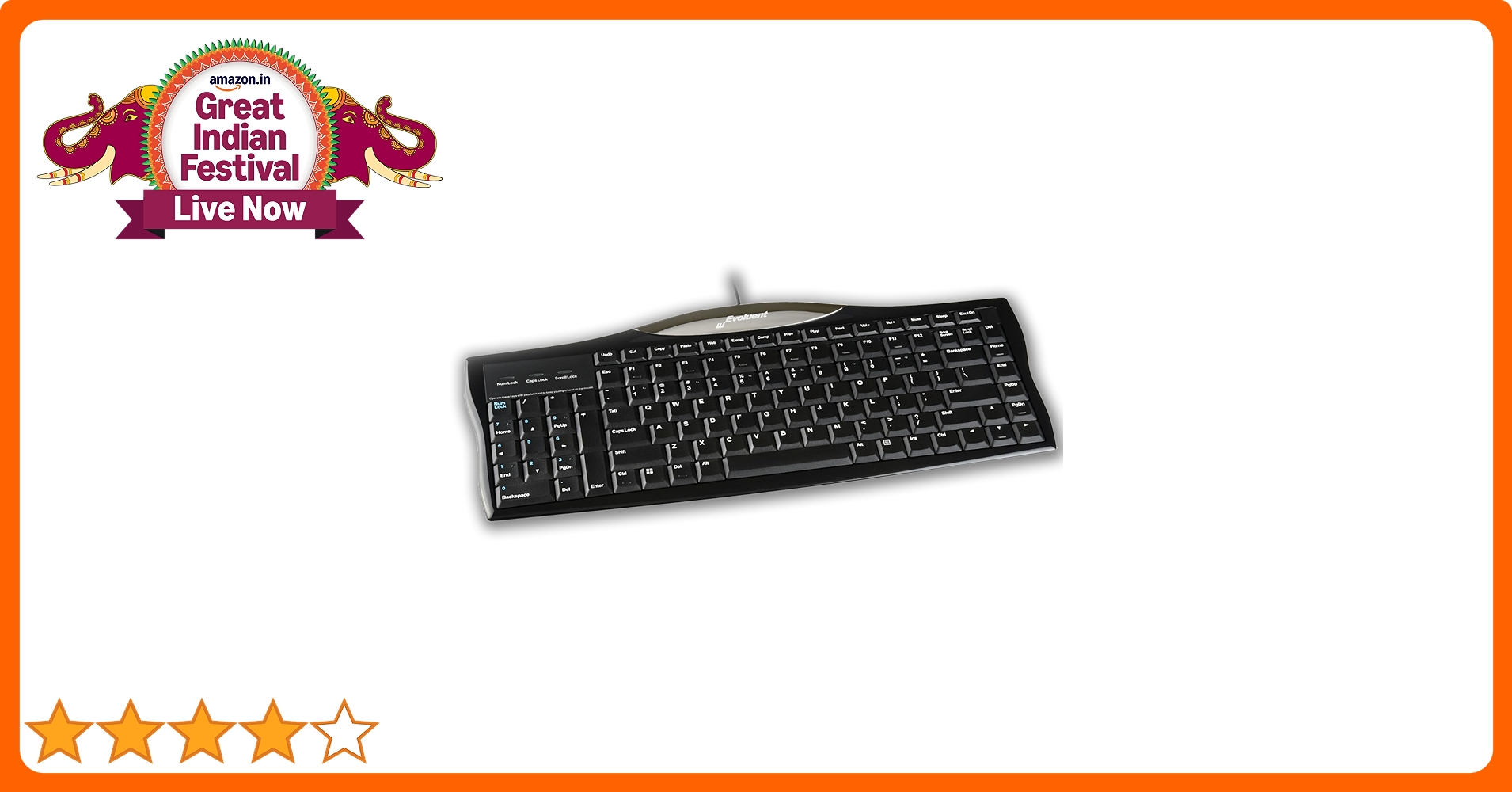 (未使用･未開封品)　Evoluent Reduced Reach テンキー左側搭載 ワンタッチショートカットキー Right-Hand キーボード ブラック R3K qdkdu57 Amazon.co.jp: Evoluent Reduced Reach テンキー左側搭載